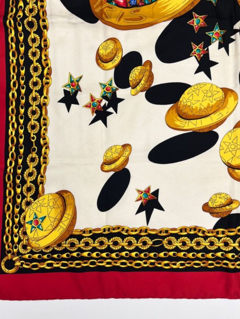 Celine Large Scarf Silk Multicolor Vintage - Picture 5 of 16